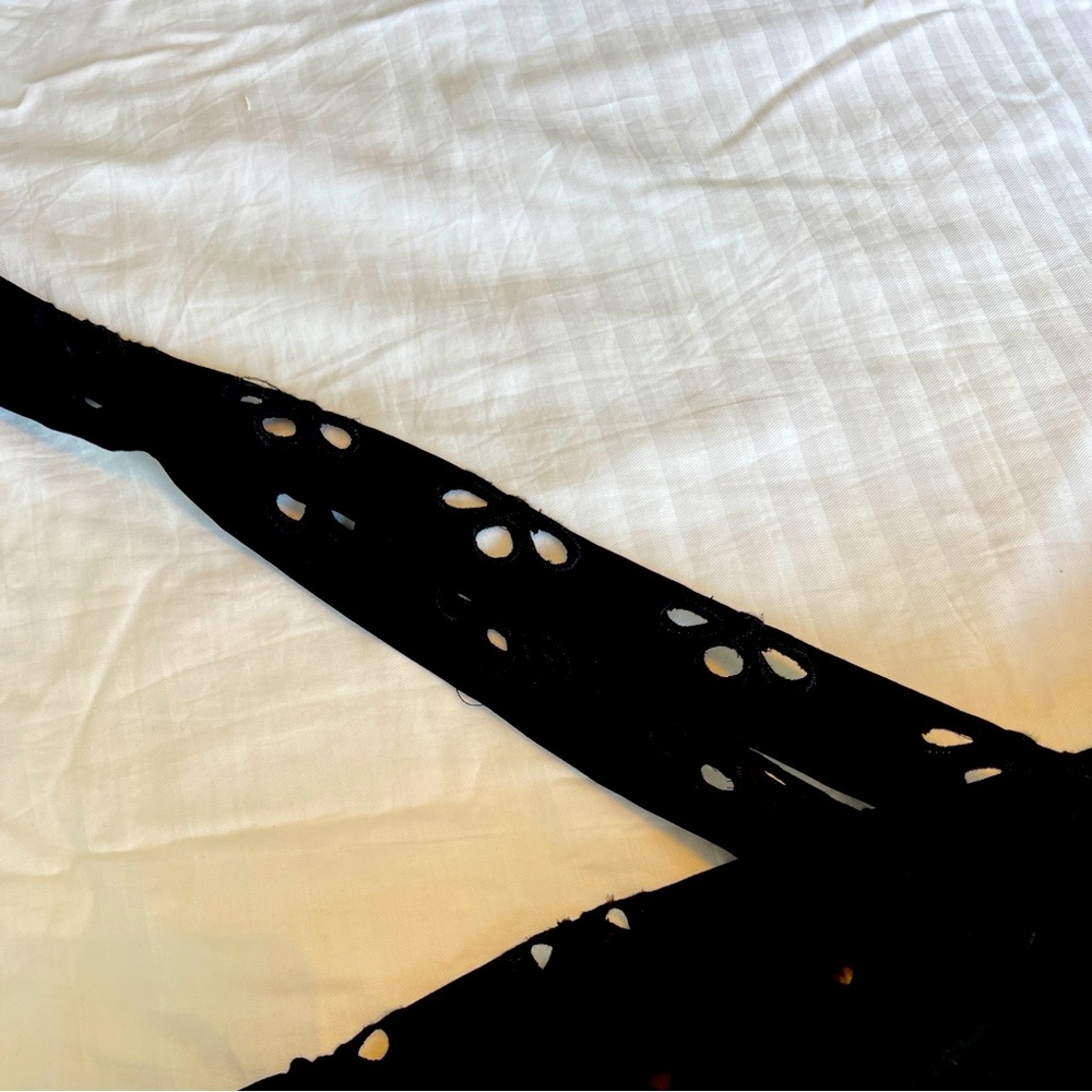 Designer Eyelet detailed cotton dress